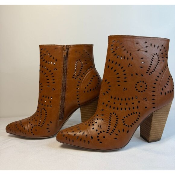 Carlos Santana Taryn Ankle Boot Women'sTaryn Size 7.5 Brown Western Block Heel - Picture 5 of 12